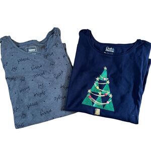 Christmas Shirts Long Sleeve Size XL